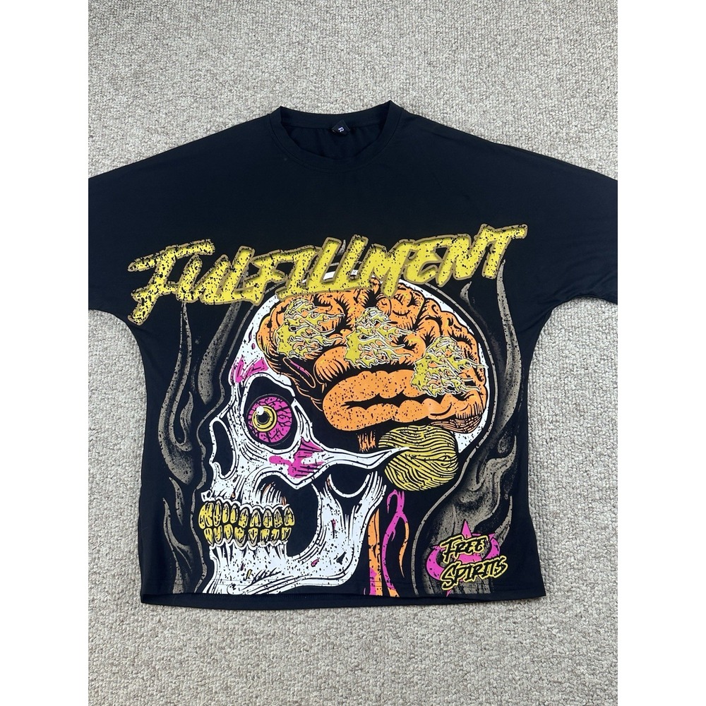 Romwe Skull Graphic Print Men's Tshirt Size Small Fulfillment Free Spirits